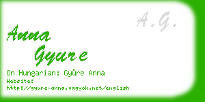 anna gyure business card